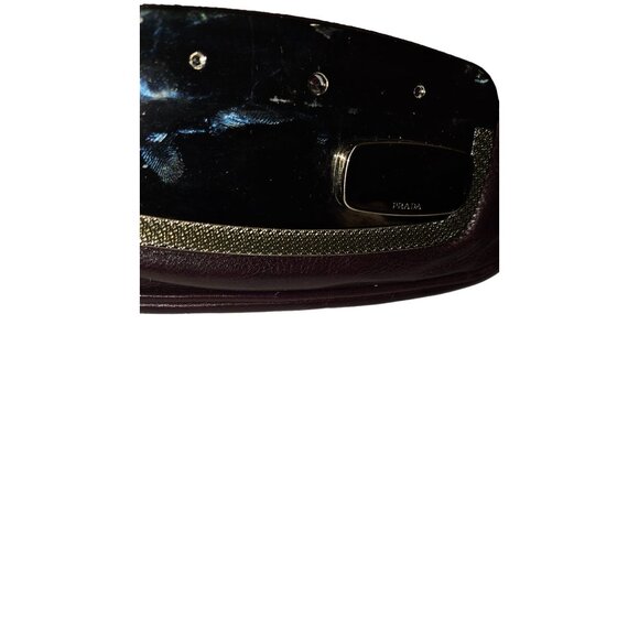 Prada Purple Lambskin Leather Shoulder Bag Mirror Chain Bag w Chain Strap - Picture 9 of 12